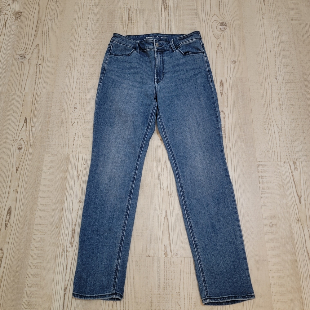 Old Navy Women's High-Rise Straight Leg Blue Jeans